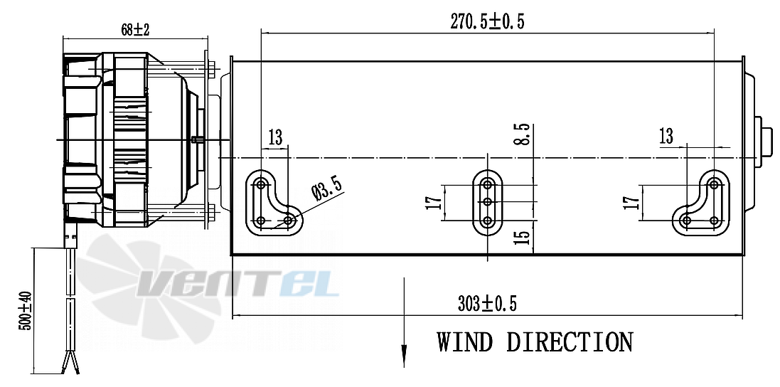 Чертеж и габаритные размеры Weiguang ECM5312ABAIAM 60.300