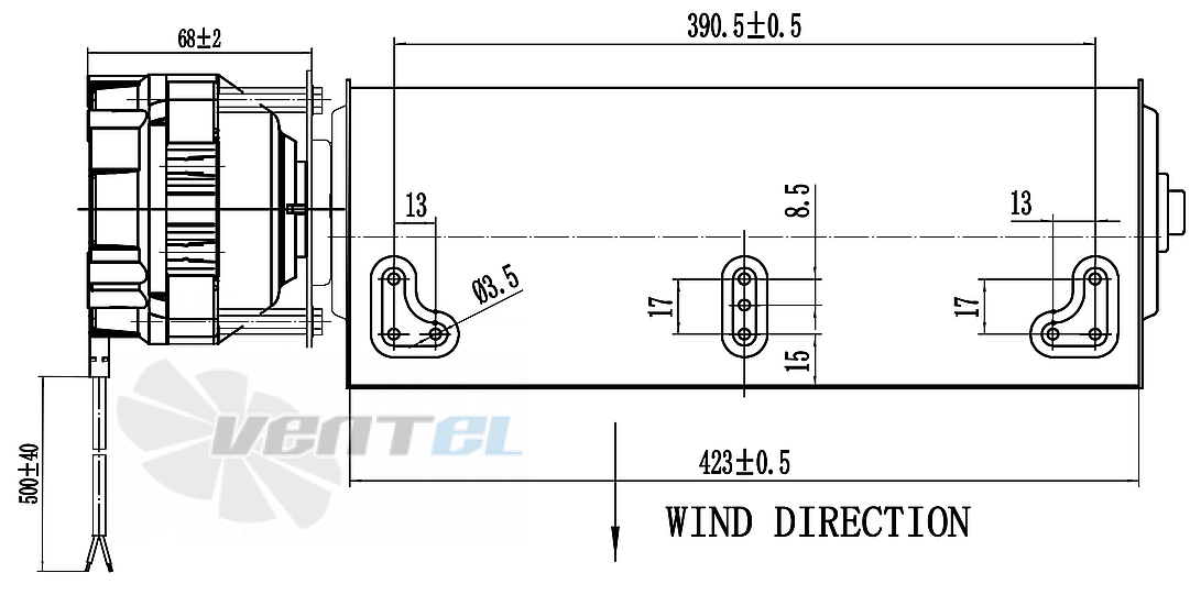Чертеж и габаритные размеры Weiguang ECM5312ABAIAM 60.420