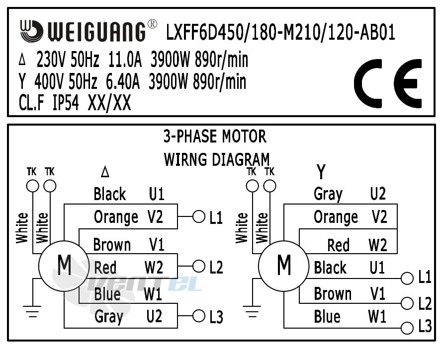 Шильдик и схема электрического присоединения