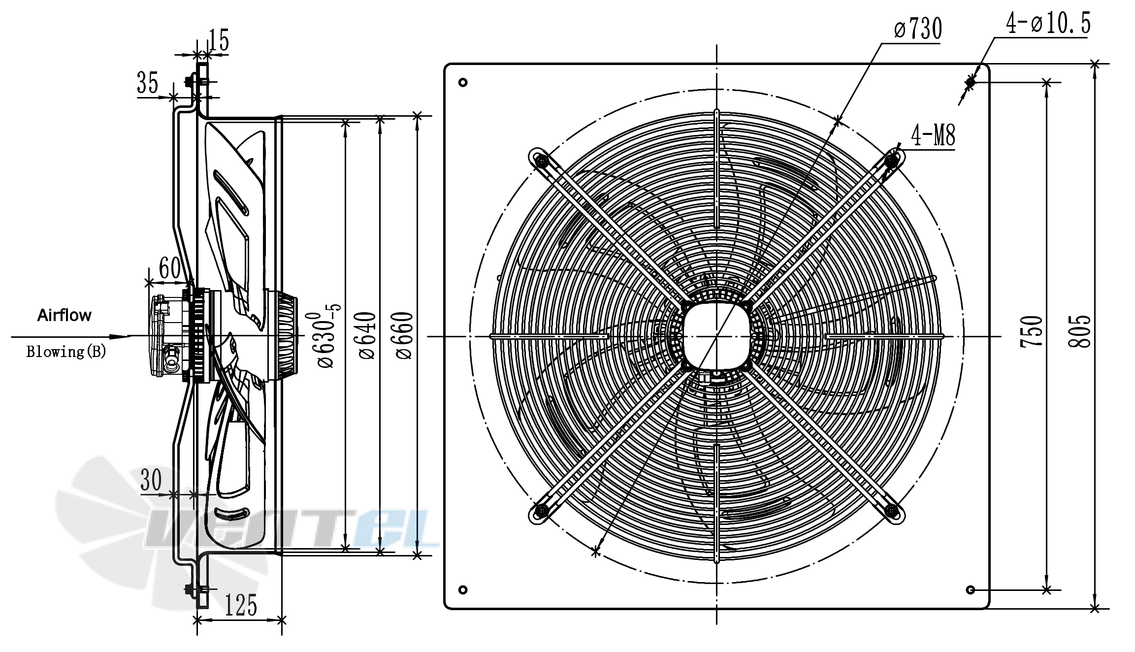 Габаритные, присоединительные размеры