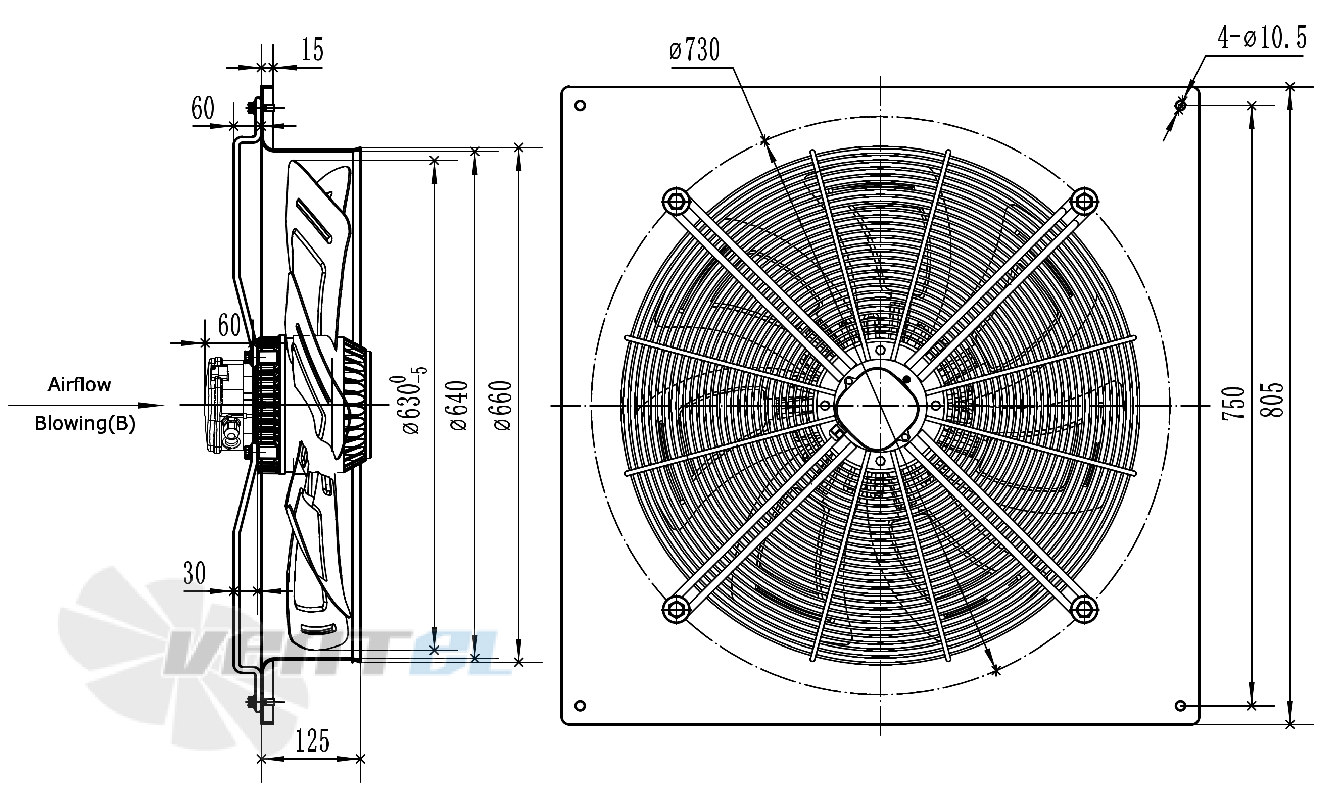 Габаритные, присоединительные размеры