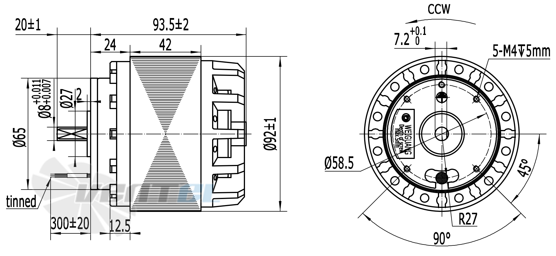 Схема и габаритные размеры