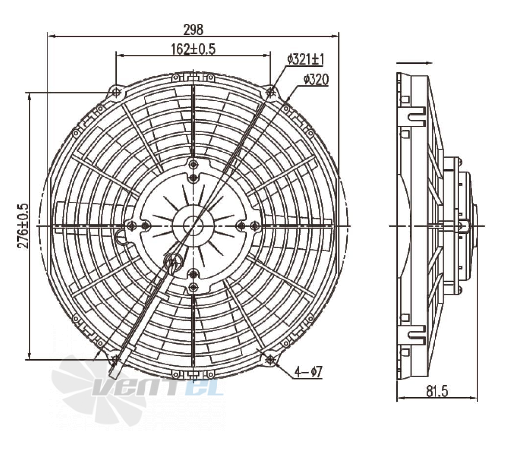 Чертеж и габаритные размеры Linrui LNF2211CX