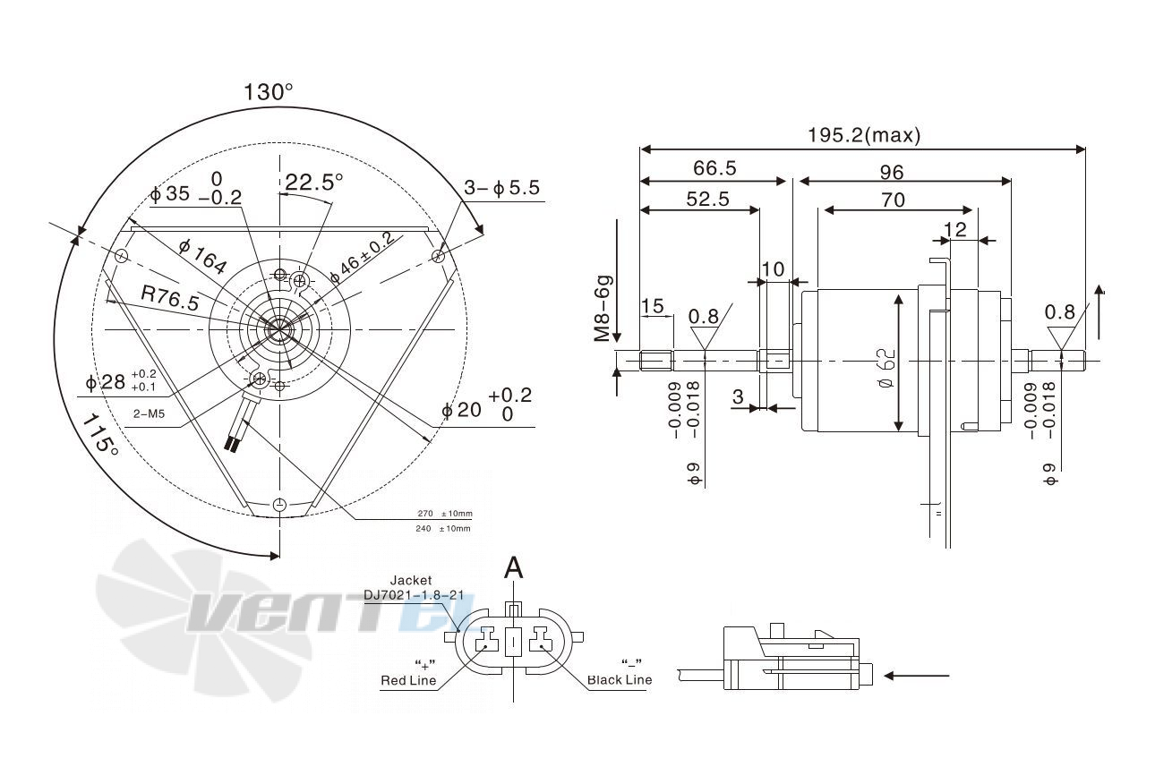 Чертеж и габаритные размеры Linrui ZD2958-