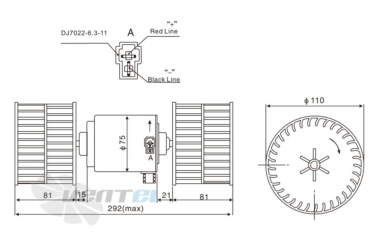 Чертеж и габаритные размеры Linrui ZHF2250D