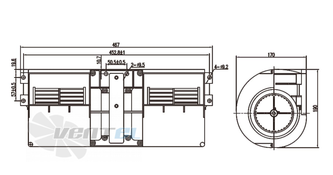 Чертеж и габаритные размеры Linrui ZHF2310