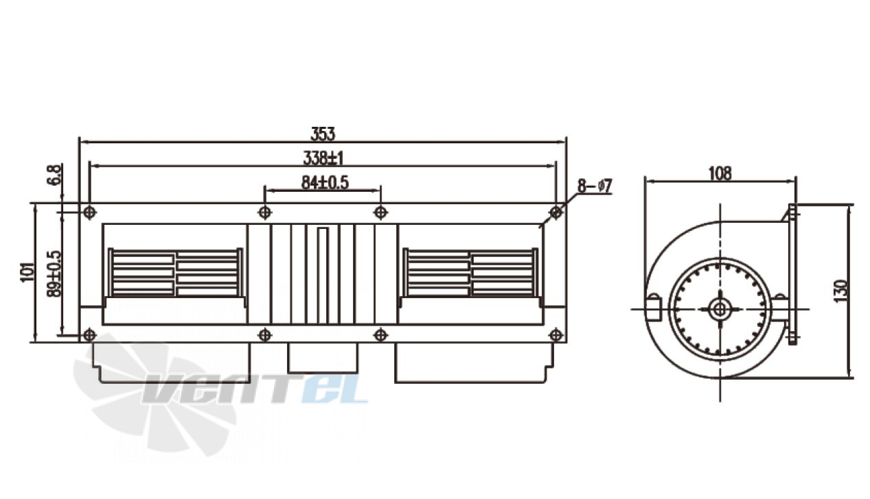 Чертеж и габаритные размеры Linrui ZHF271A