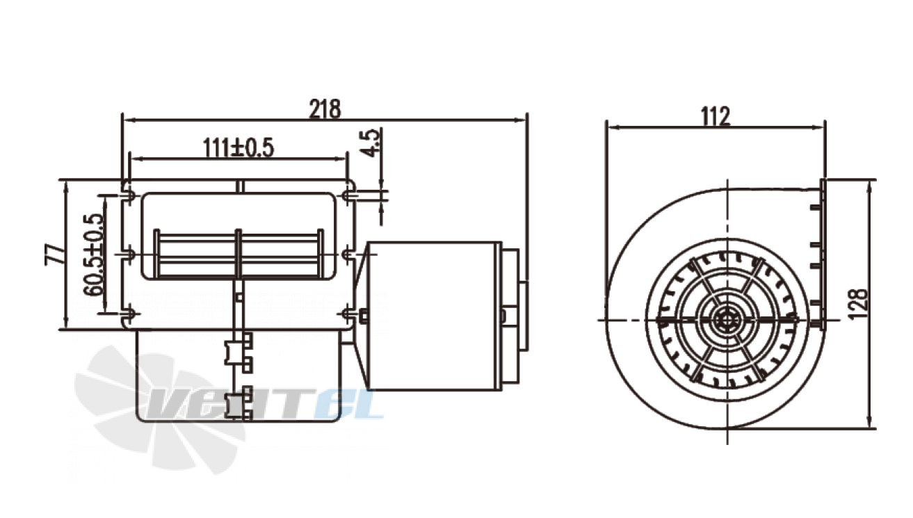 Чертеж и габаритные размеры Linrui ZHF272-1