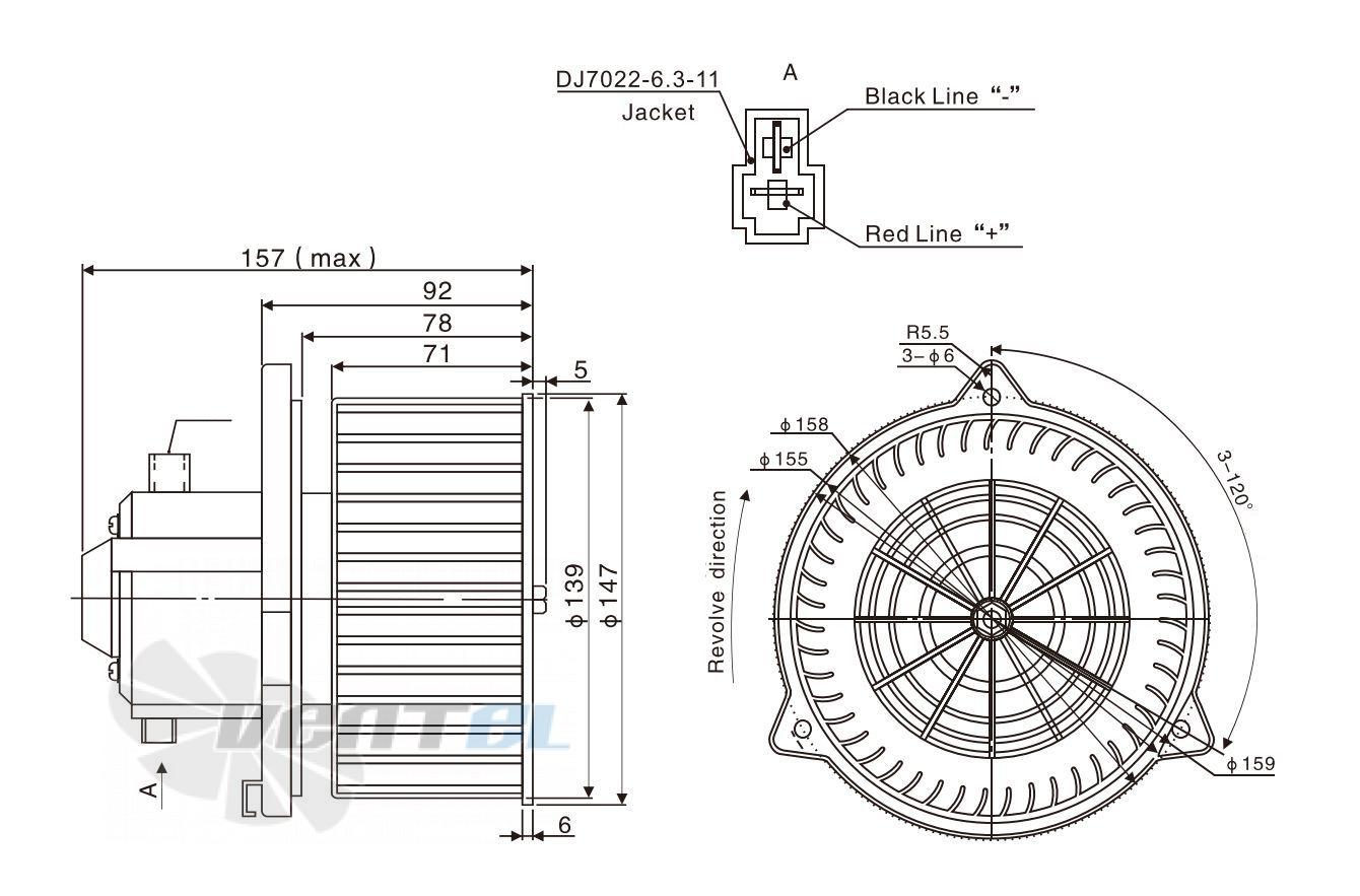Чертеж и габаритные размеры Linrui ZHF2150B