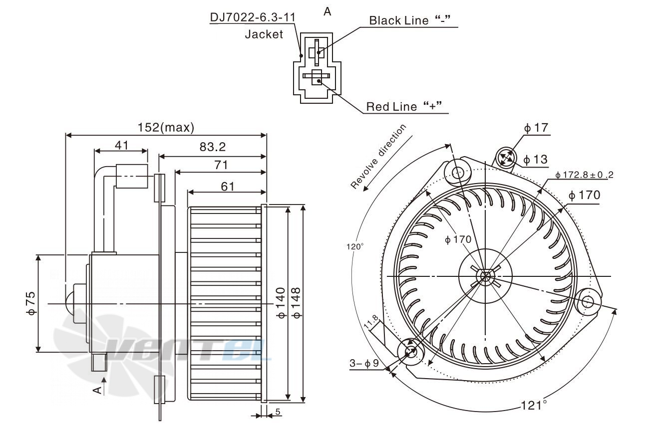 Чертеж и габаритные размеры Linrui ZHF2157
