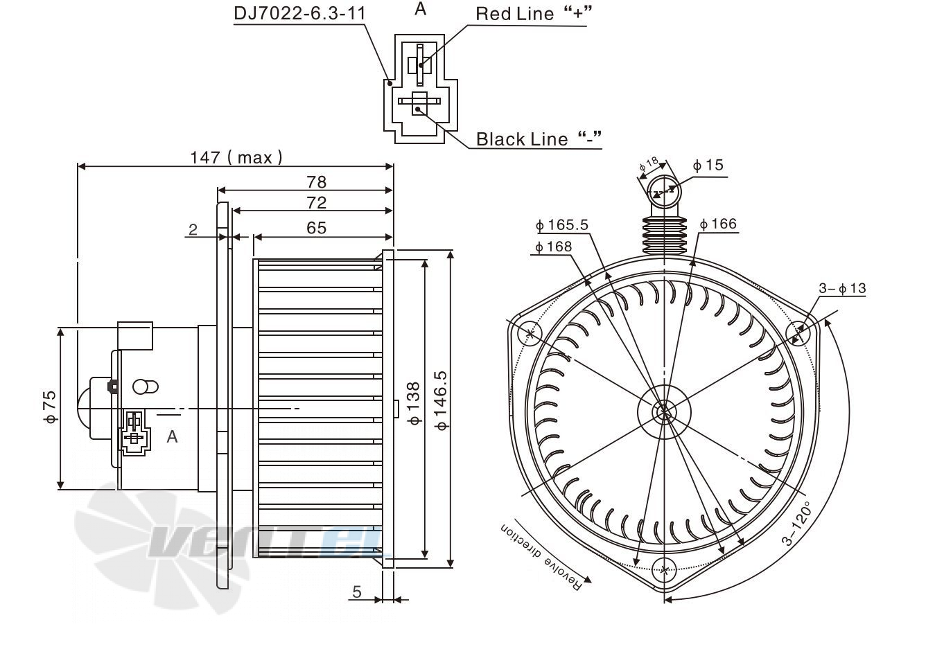 Чертеж и габаритные размеры Linrui ZHF2157C