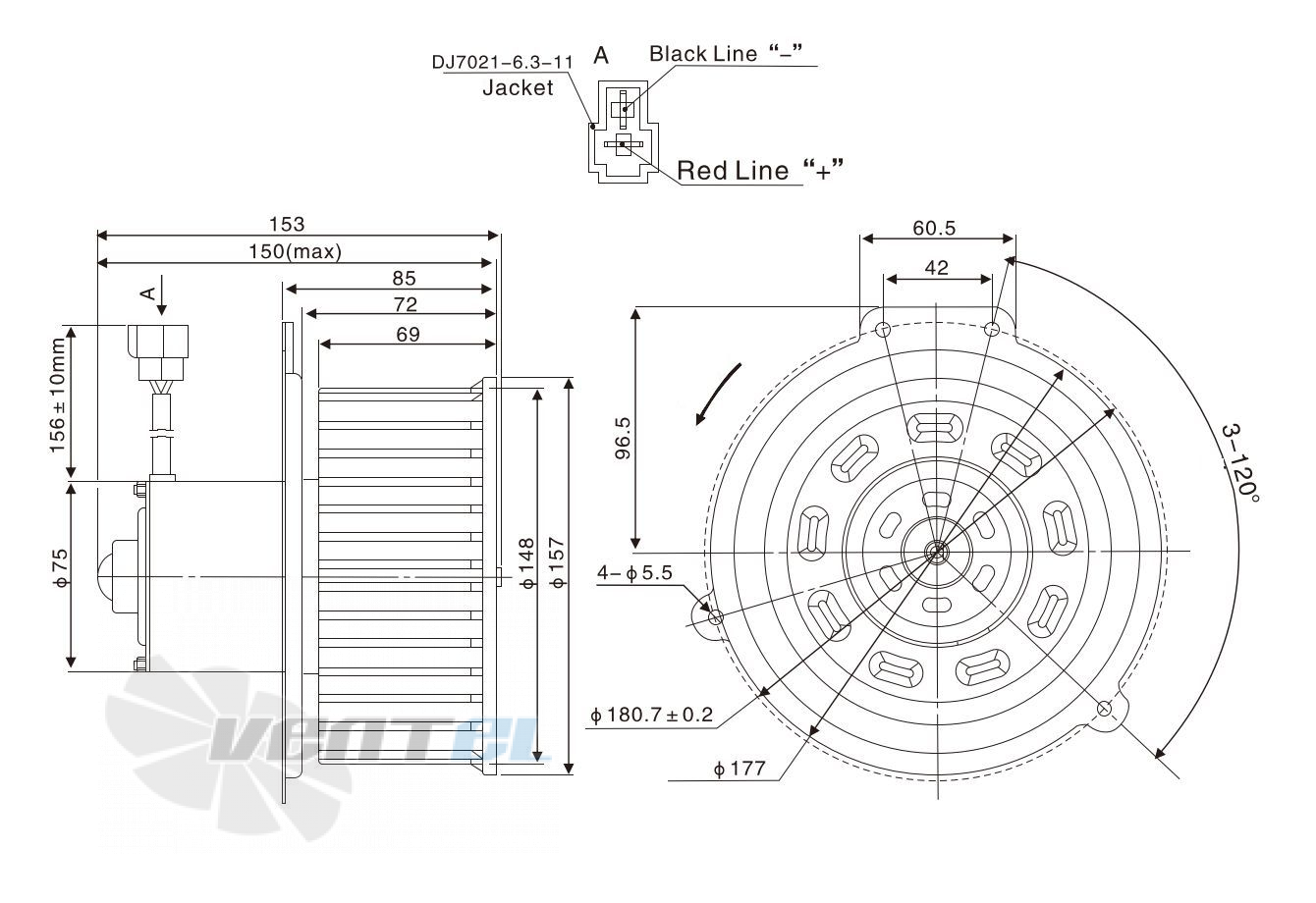 Чертеж и габаритные размеры Linrui ZHF2160C