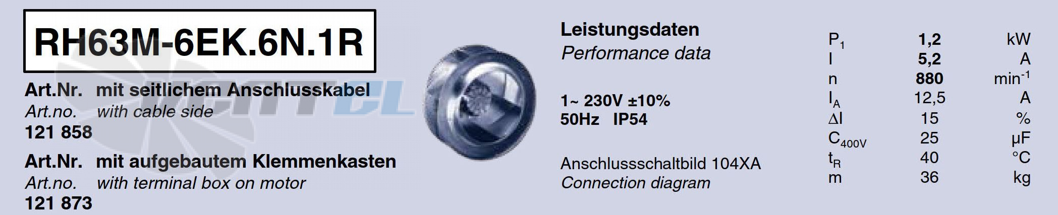 Характеристики Ziehl-abegg RH63M-6EK.6N.1R