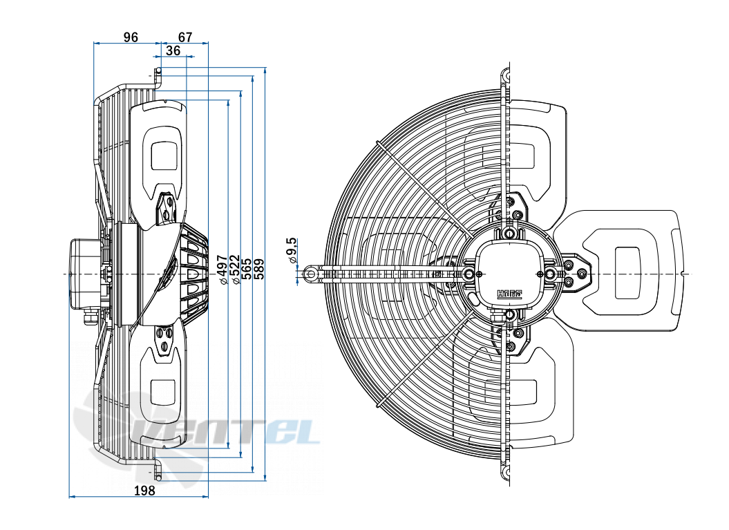 Рабочие параметры и характеристики Hidria R13R-5025A-4T2-5004