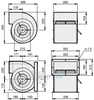 Габаритные размеры Rosenberg DRAE 249-4