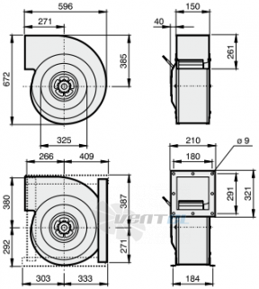 Габаритные размеры Rosenberg ERAD 399-4