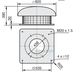 Габаритные размеры Rosenberg DH 450-4-4 D