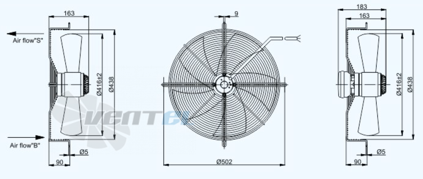 Габариты Sanmu YWF(K)4E420-Z