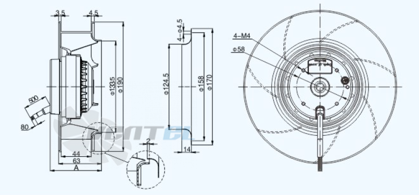 Габариты Sanmu YWF(K)2E192-GH-B