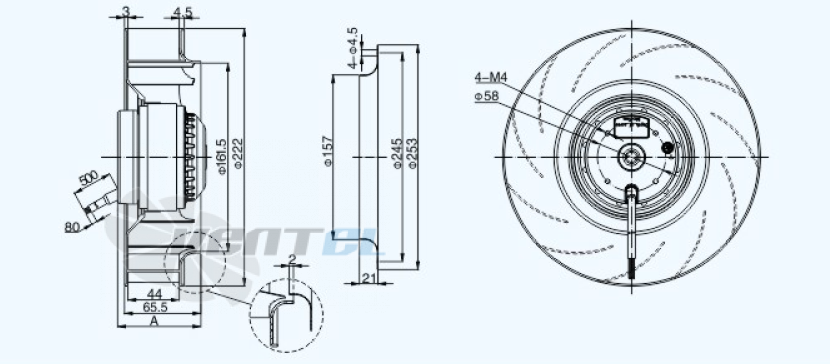Габариты Sanmu YWF(K)2E220-GH