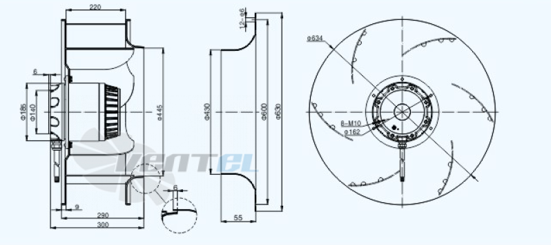 Габариты Sanmu YWF(K)6D630-GH