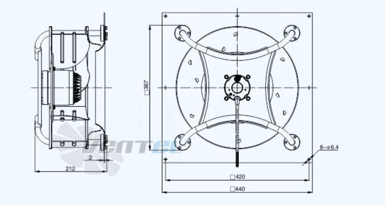 Габариты Sanmu YWF(K)4D310-GH-LDW