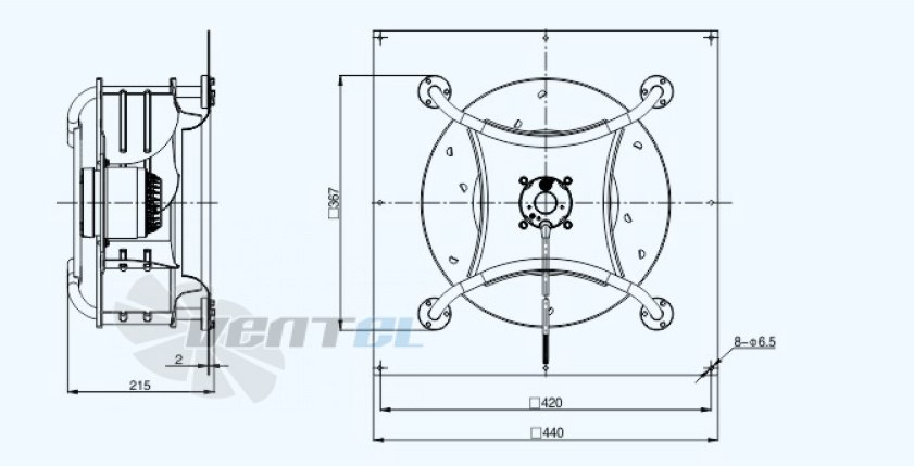 Габариты Sanmu YWF(K)4D355-GH2-LDW
