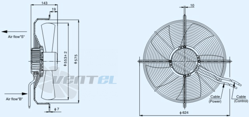 Габариты Sanmu ECF-K-8E550-PZB5BC0