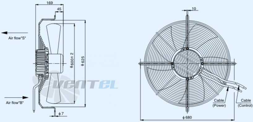 Габариты Sanmu ECF-K-8E600-PZB5BC0
