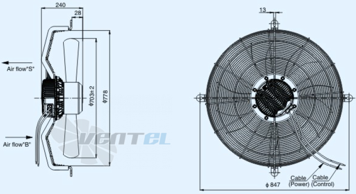 Габариты Sanmu ECF-K-8D710-PZB7SC0