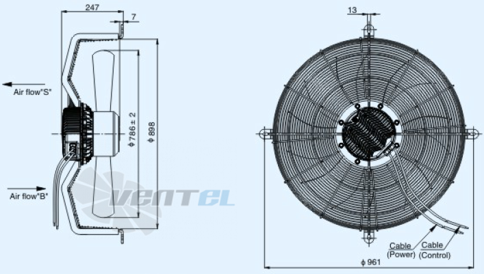 Габариты Sanmu ECF-K-8D800-PZB7BC0