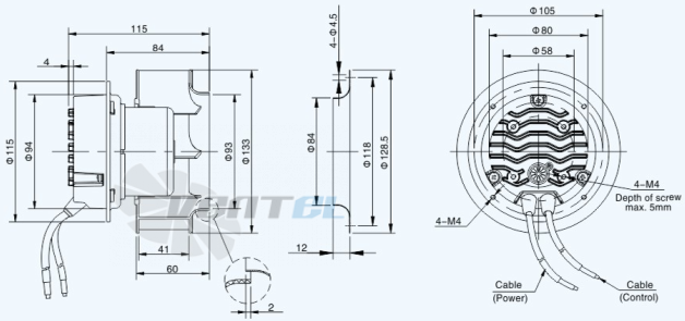 Габариты Sanmu ECF-K-4E133-PLHDAJ0