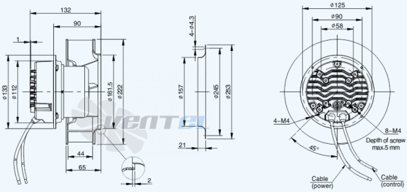 Габариты Sanmu ECF-K-6E220-PLHDAJ1