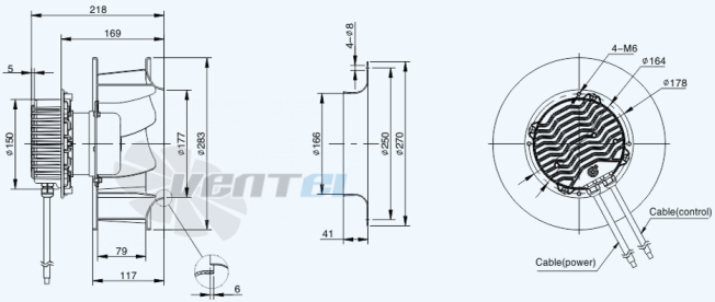 Габариты Sanmu ECF-K-6E250-PLHDAJ2