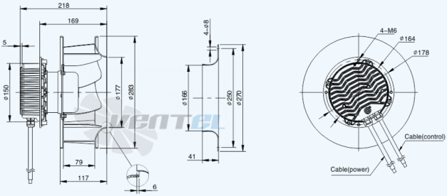 Габариты Sanmu ECF-K-6E250-PLHDAJ4