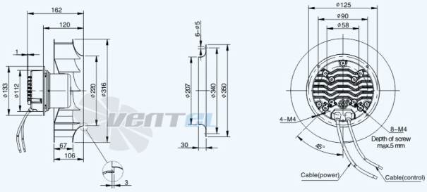 Габариты Sanmu ECF-K-6E310-PLHDAJ1