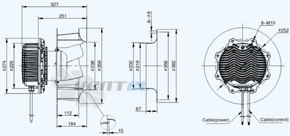 Габариты Sanmu ECF-K-8D355-PLHDAJ7