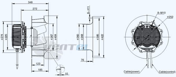 Габариты Sanmu ECF-K-8E400-PLHDAJ3