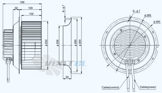 Габариты Sanmu ECF-K-8E250-PLQDAJ0