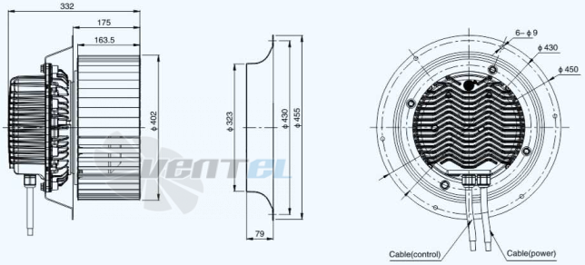Габариты Sanmu ECF-K-8D400-PLQDAJ0