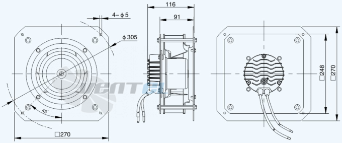 Габариты Sanmu ECF-K-4E220-PLHDAL0