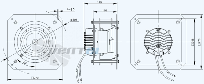 Габариты Sanmu ECF-K-6E220-PLHDAL1