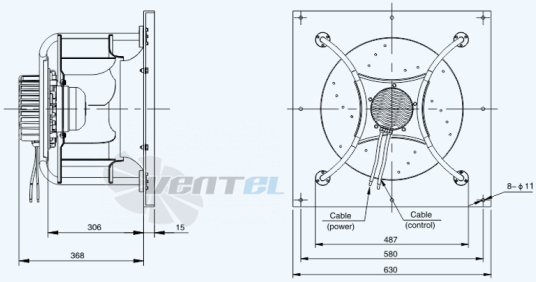 Габариты Sanmu ECF-K-8E450-PLHDAL1