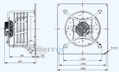 Габариты Sanmu ECF-K-8D560-PLHDAL5