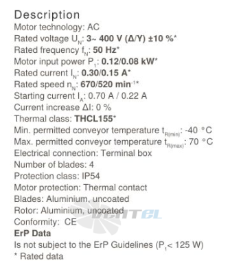 Осевой вентилятор Ziehl-abegg FB050-ADK.4C.V4P